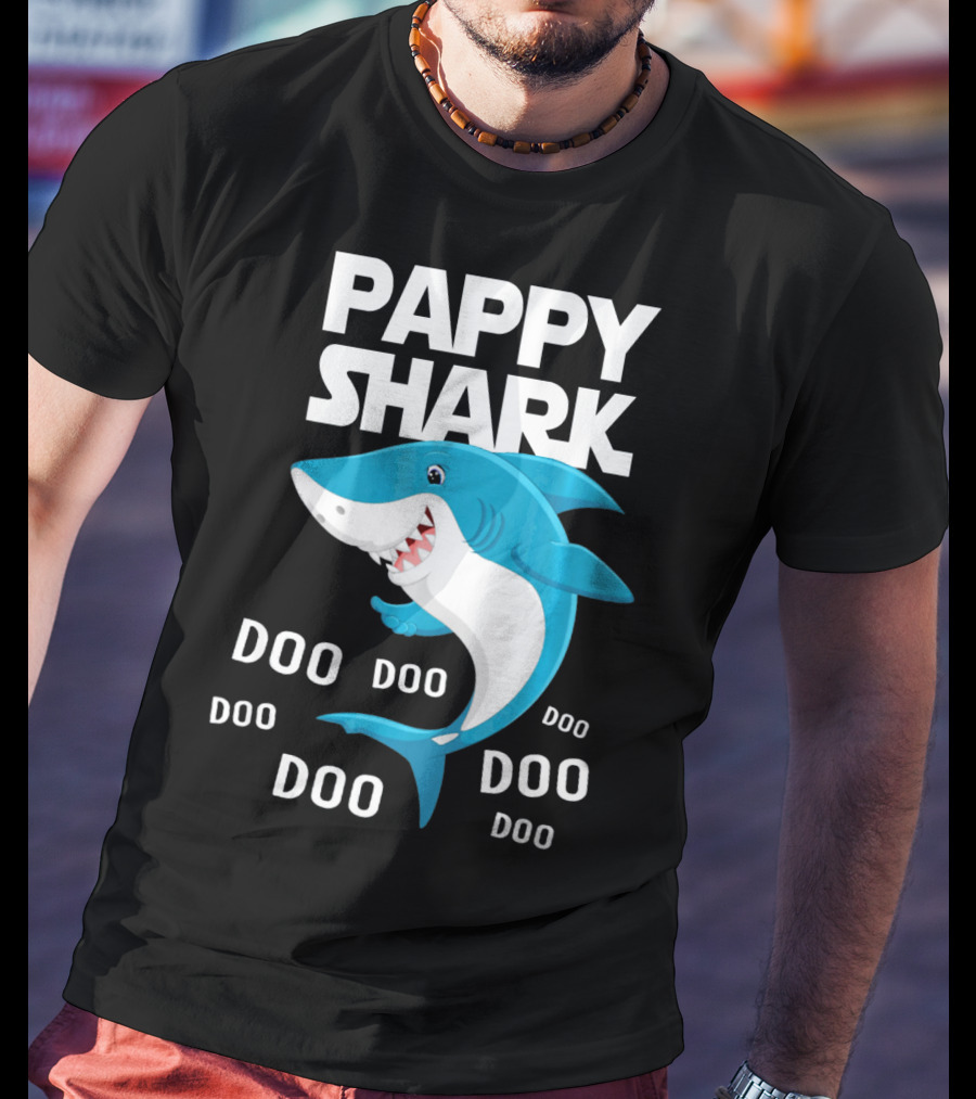 Pappy Shark Doo Doo Doo Grandpa Father's Day T-Shirt