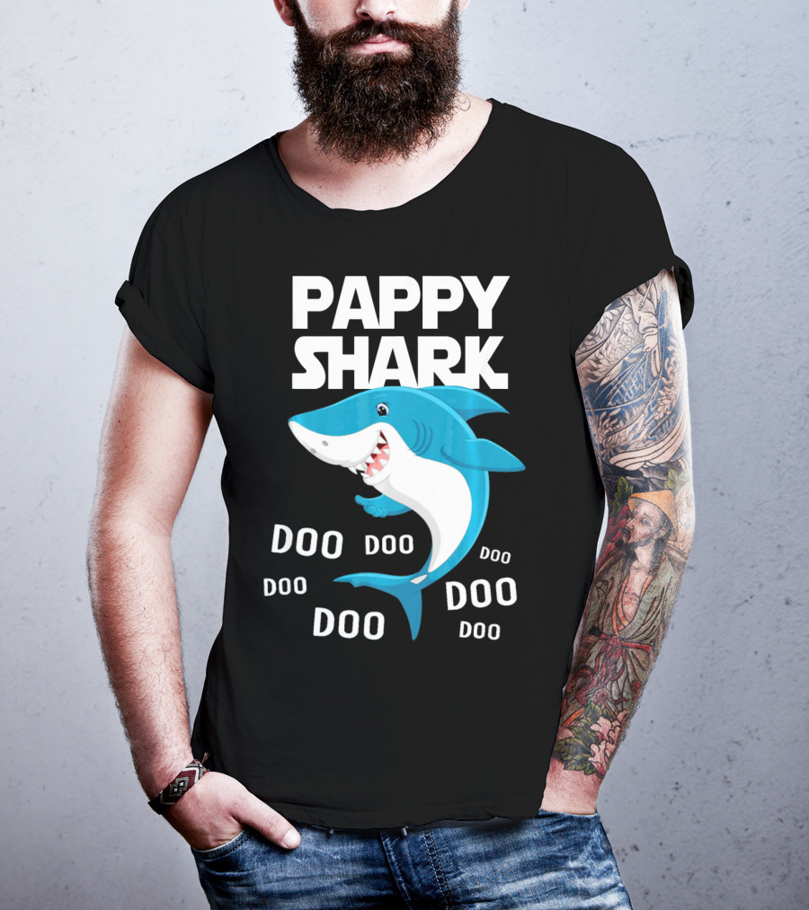Pappy Shark Doo Doo Doo Grandpa Father's Day T-Shirt