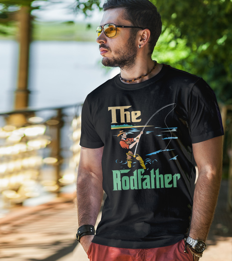The Rodfather Fishing Fisherman T-Shirt