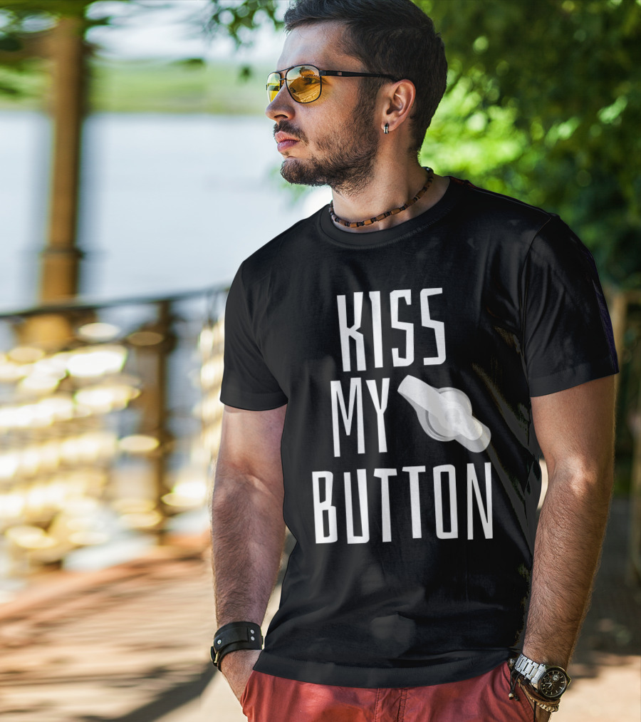 Kiss My Button Feeding Tube Awareness Tu T-Shirt