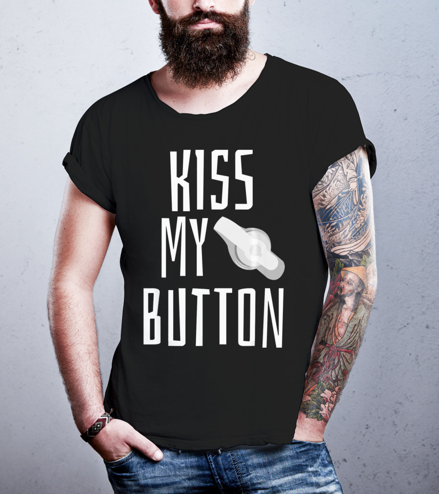 Kiss My Button Feeding Tube Awareness Tu T-Shirt