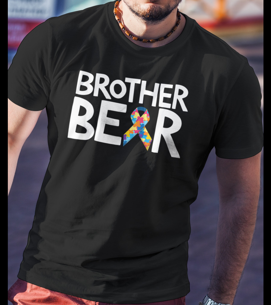 Brother Bear Autism Awareness Puzzle T-Shirt