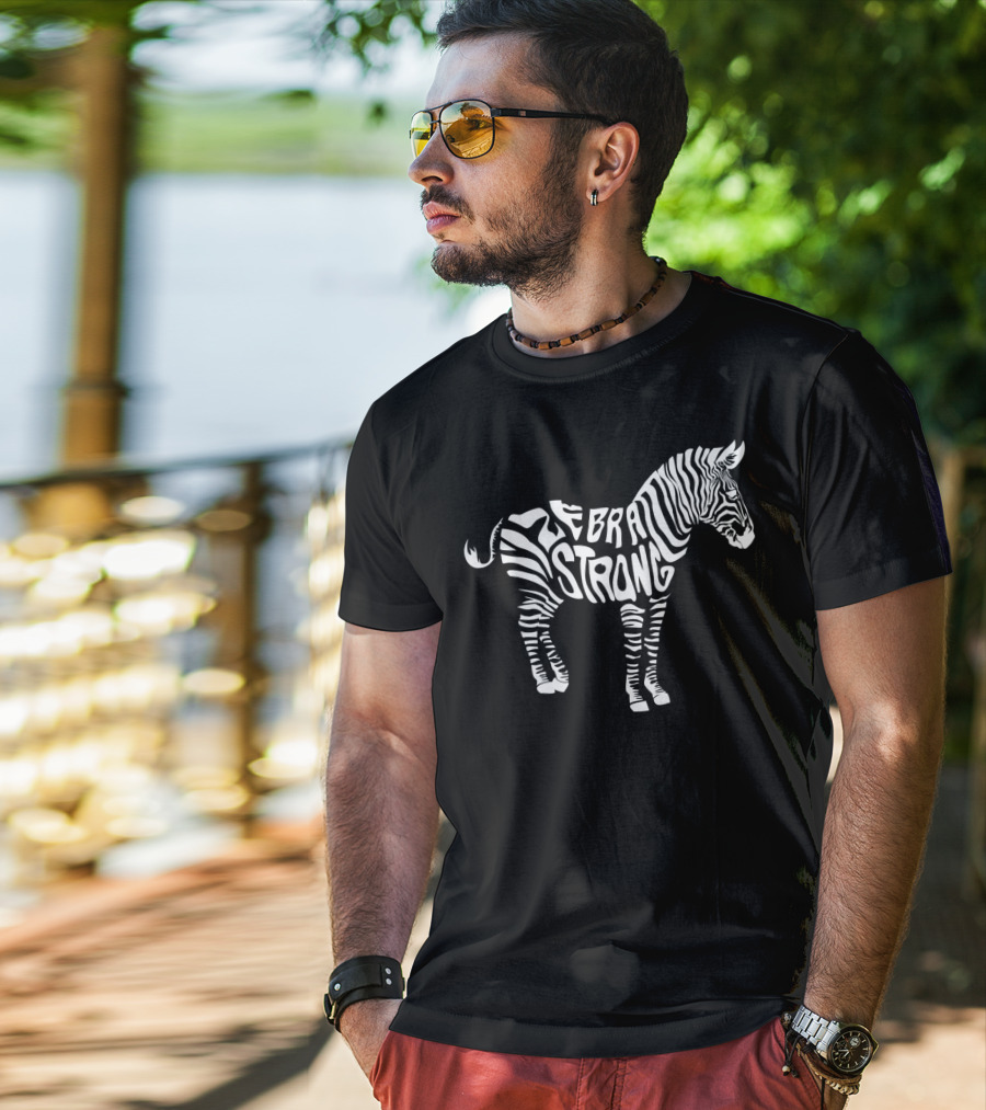 Cute Zebra Strong Ehlers Danlos Syndrome Awareness T-Shirt