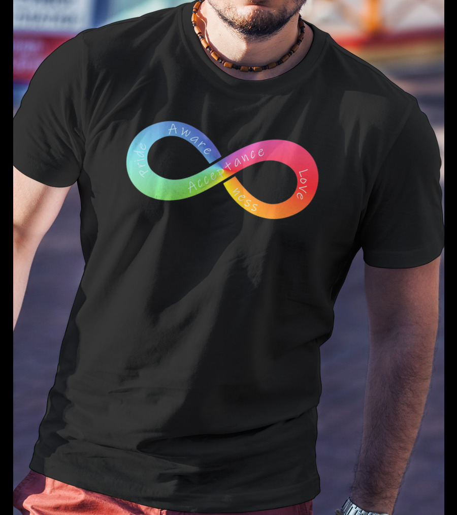 Pride Awareness Acceptance Love Rainbow Infinity Autism Awareness T-Shirt