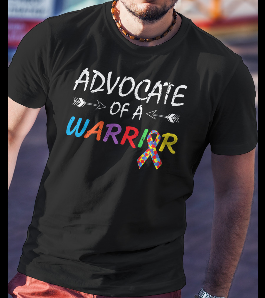 Advocate Of A Warrior Autism Awareness Puzzle T-Shirt
