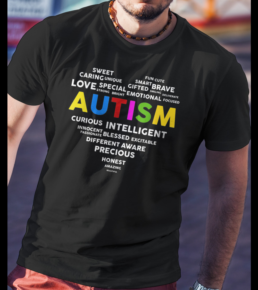 Autism Awareness Heart Love Brave Gifted Intelligent Blessed Precious T-Shirt