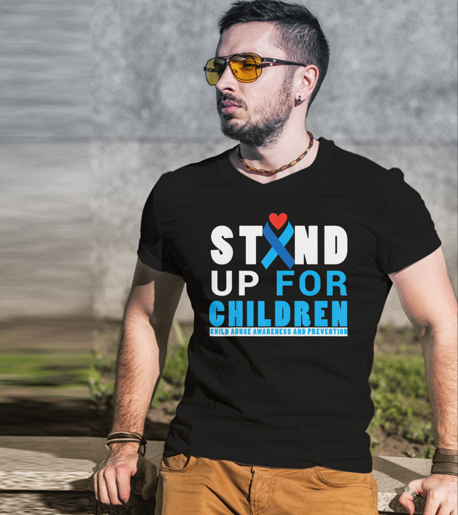 STAND UP FOR CHILDREN Child Abuse Awareness And Prevention T-Shirt