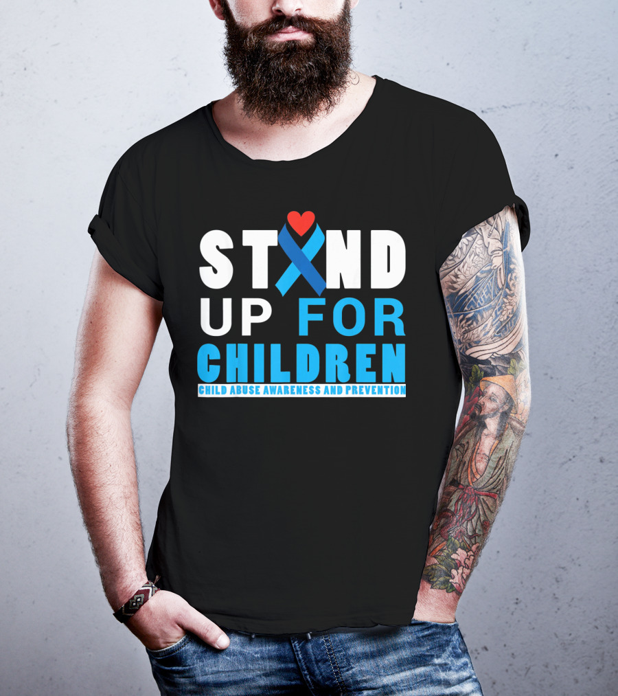 STAND UP FOR CHILDREN Child Abuse Awareness And Prevention T-Shirt