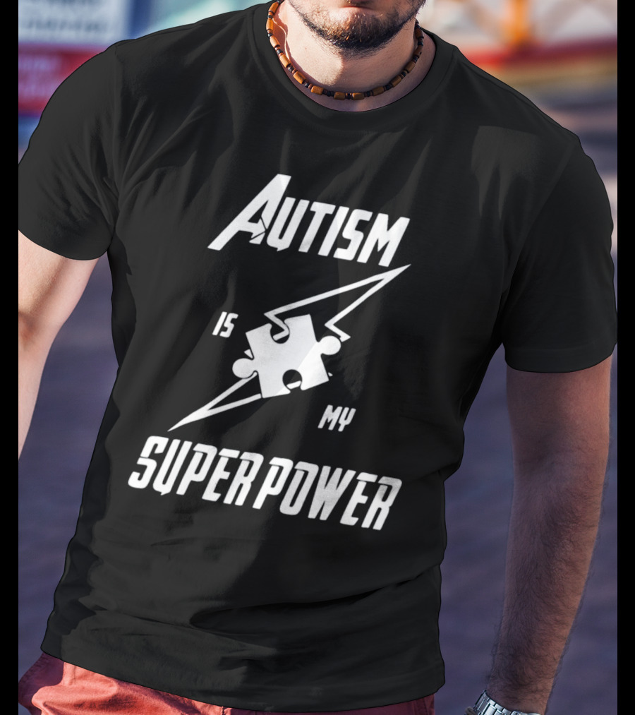 Autism Is My Superpower Puzzle Piece T-Shirt