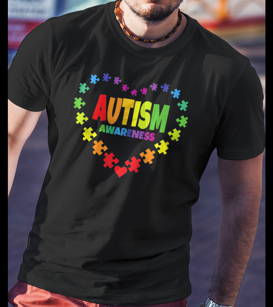 Autism Awareness Heart Puzzle Symbol April 2 T-Shirt
