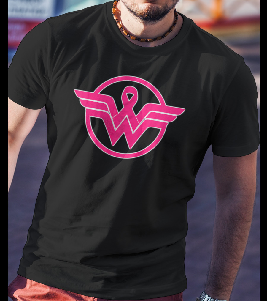 Wonder Woman Breast Cancer Awareness Superhero T-Shirt
