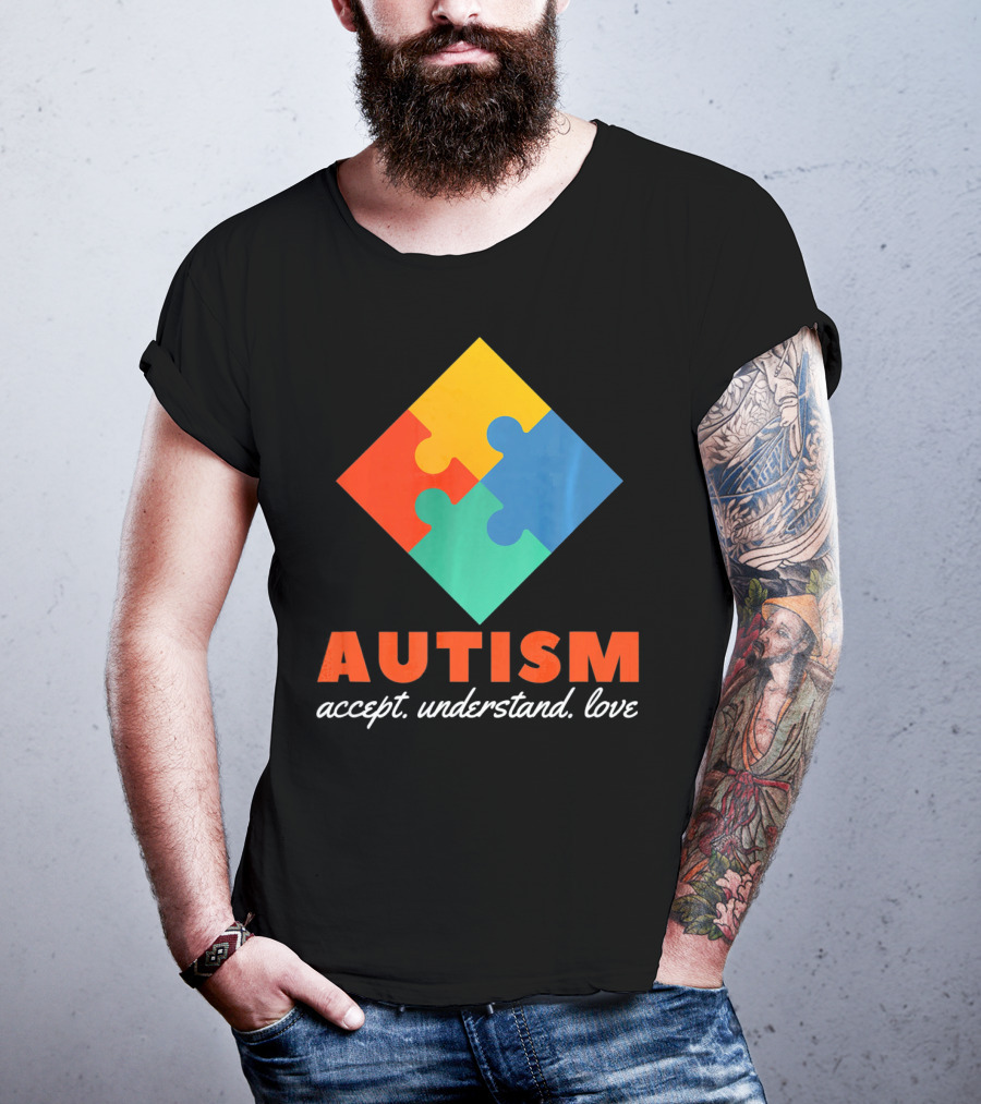 Autism Accept Understand Love Puzzle T-Shirt