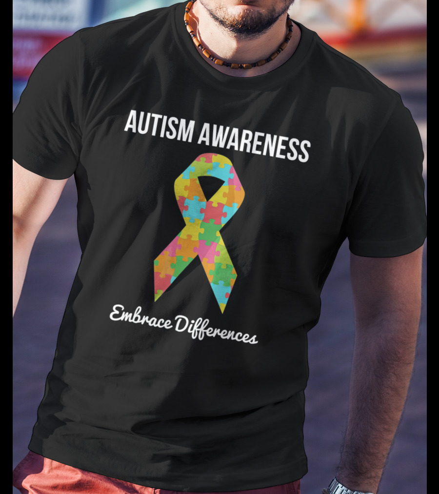 Autism Awareness Embrace Differences Puzzle T-Shirt