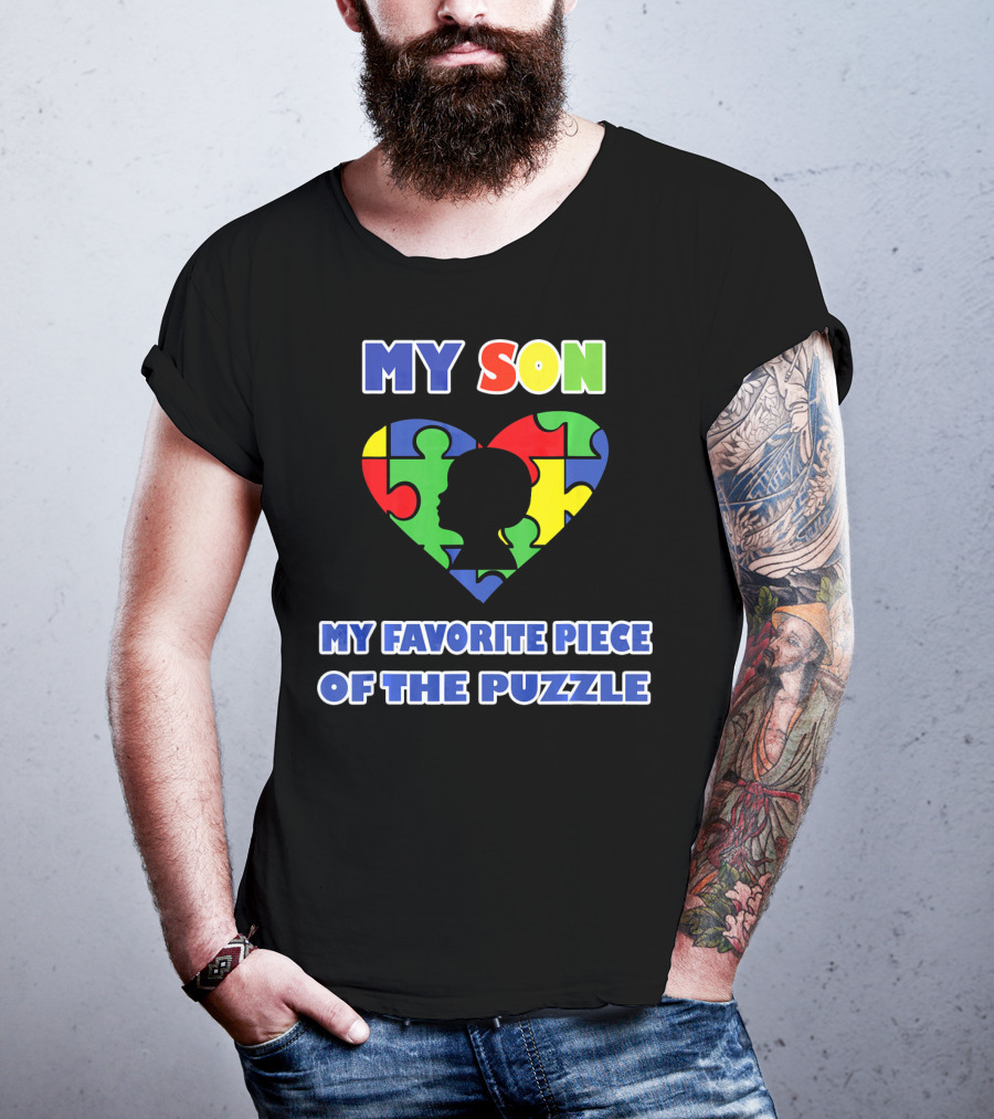 My Son My Favorite Piece Of The Puzzle Autism Awareness T-Shirt