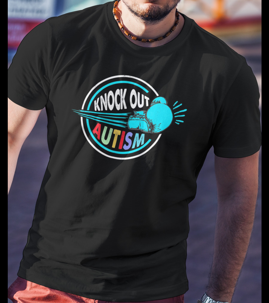 Knock Out Autism Boxing Awareness T-Shirt