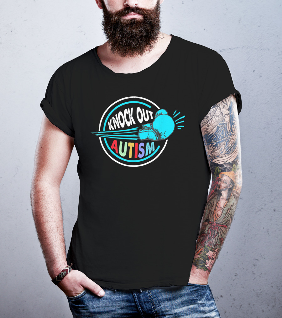 Knock Out Autism Boxing Awareness T-Shirt