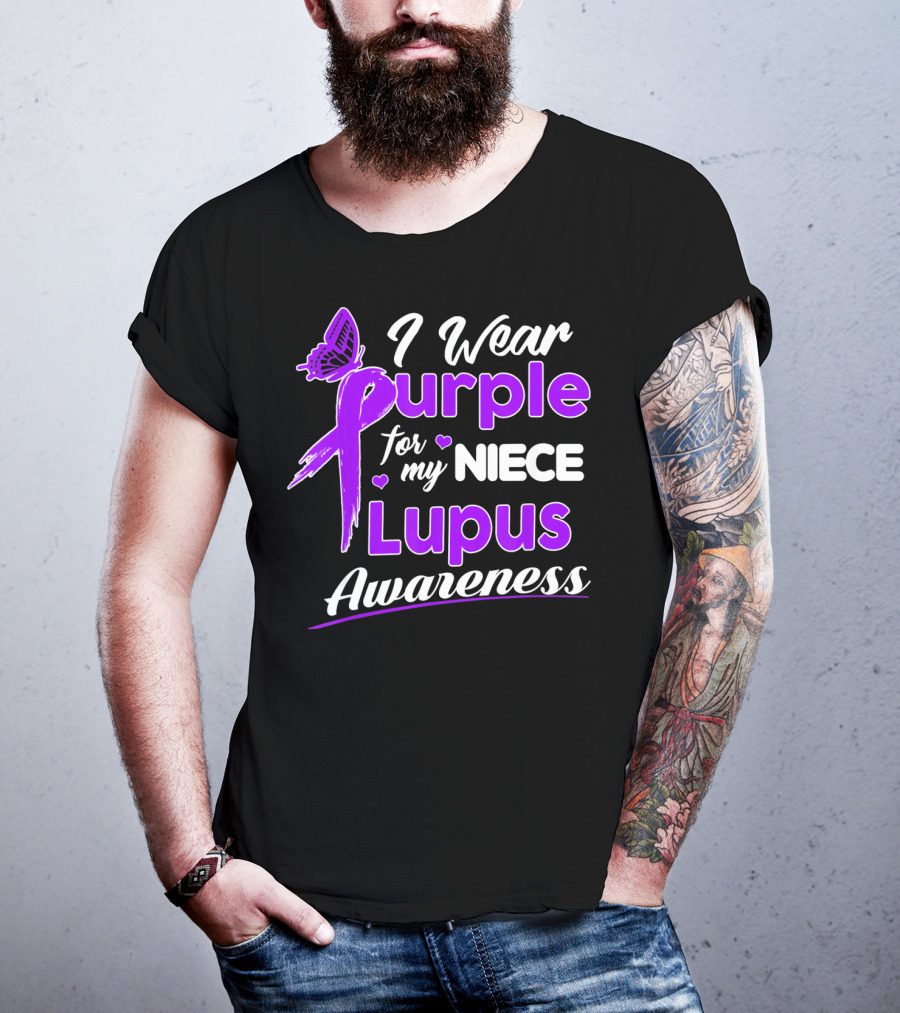 I Wear Purple For My Niece Lupus Awareness T-Shirt