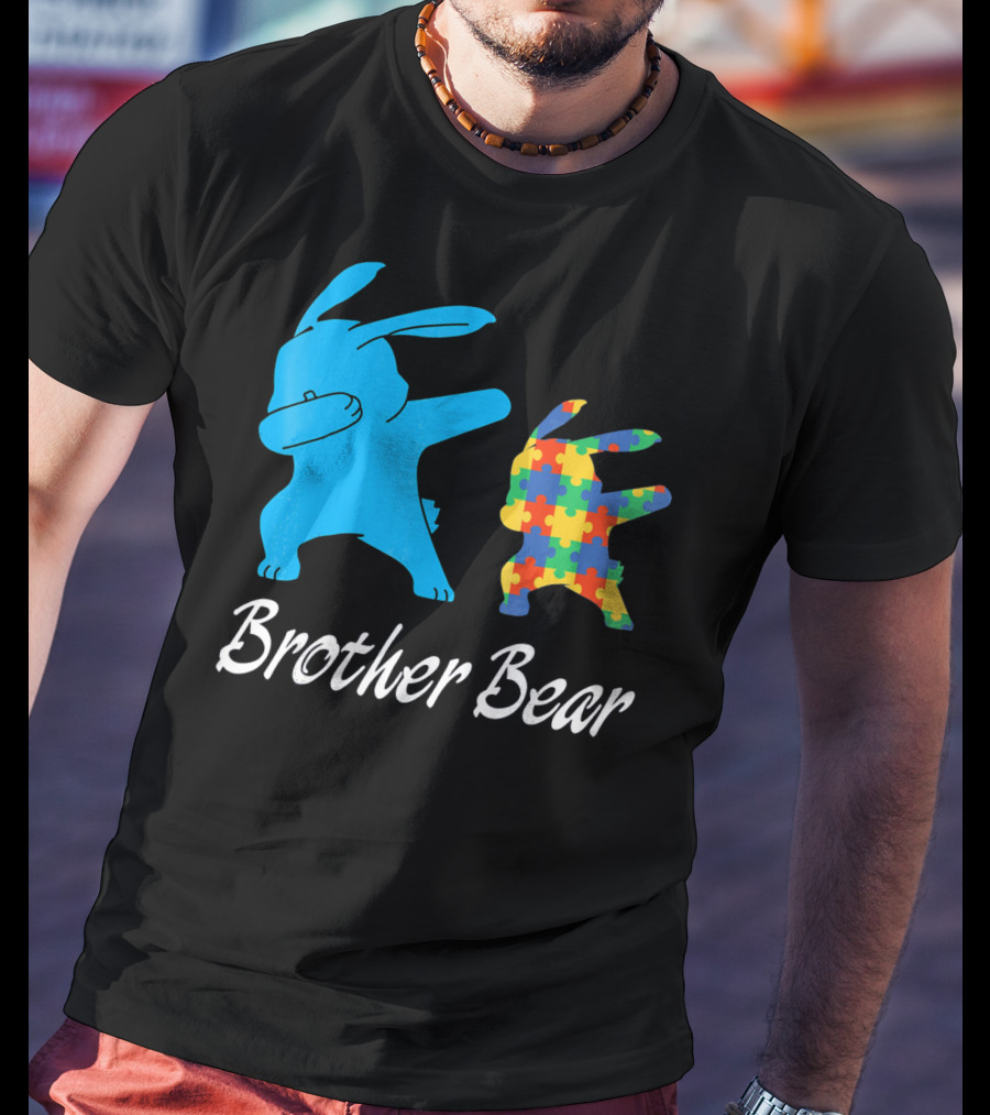 Brother Bear Cute Bunny Puzzle T-Shirt