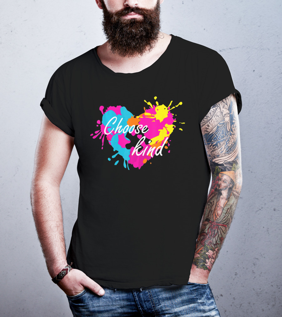 Choose Kind Colorful Heart Autism Awareness T-Shirt