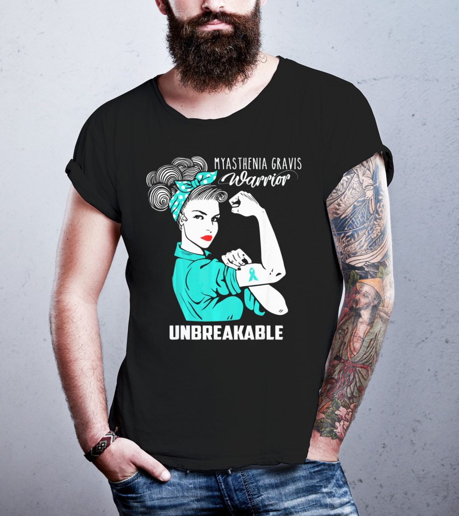Myasthenia Gravis Warrior Unbreakable Strong Woman T-Shirt