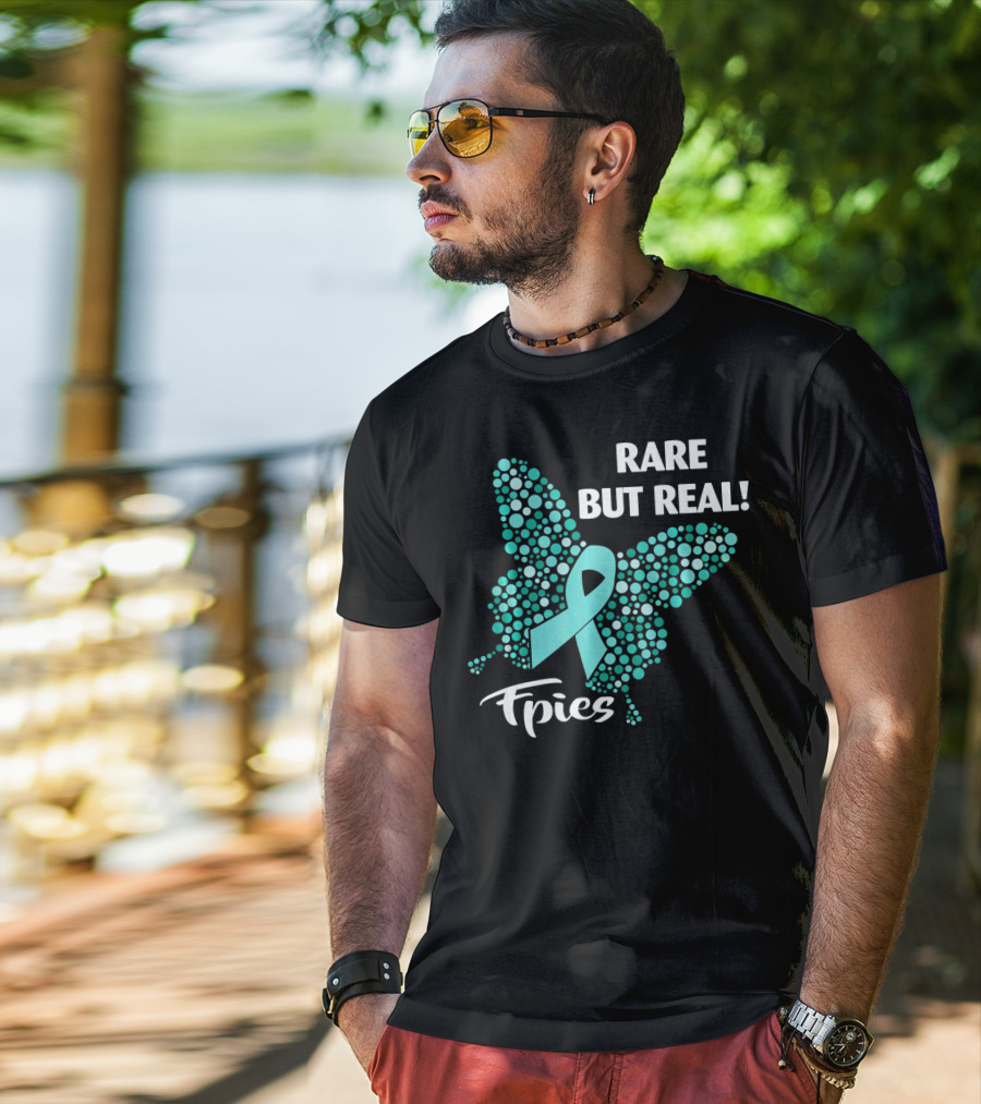 Rare But Real FPIES Awareness Ribbon Butterfly T-Shirt