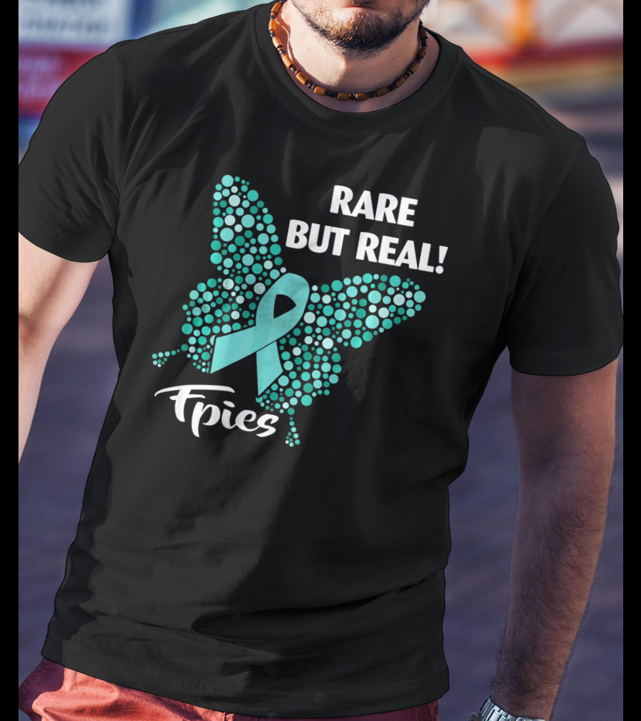 Rare But Real FPIES Awareness Ribbon Butterfly T-Shirt