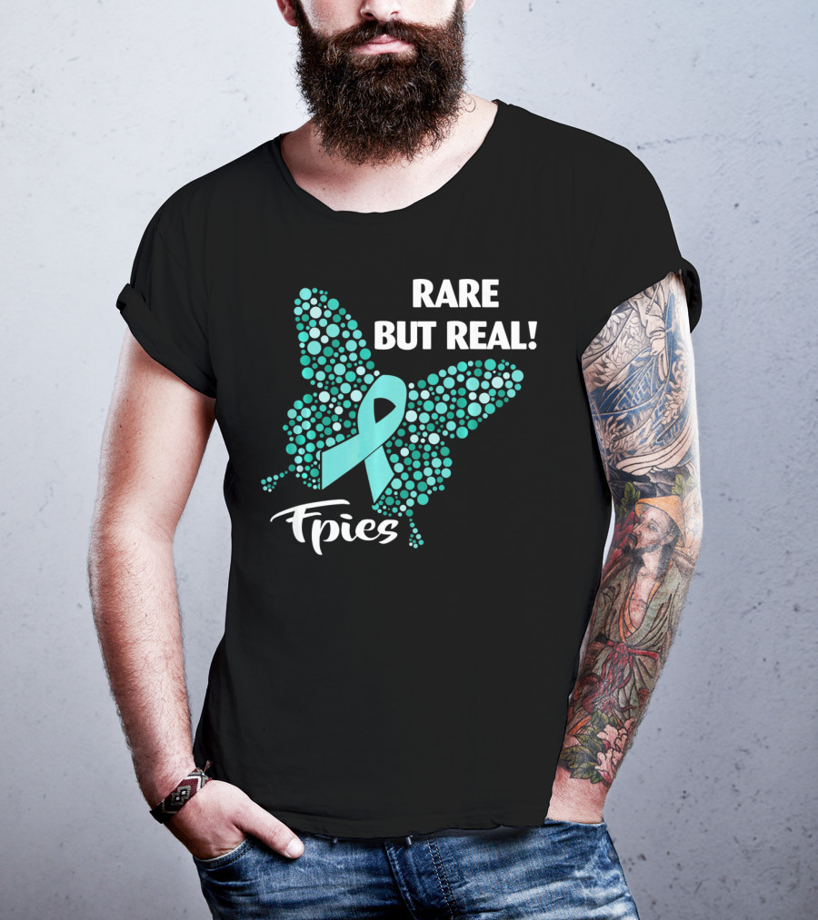 Rare But Real FPIES Awareness Ribbon Butterfly T-Shirt