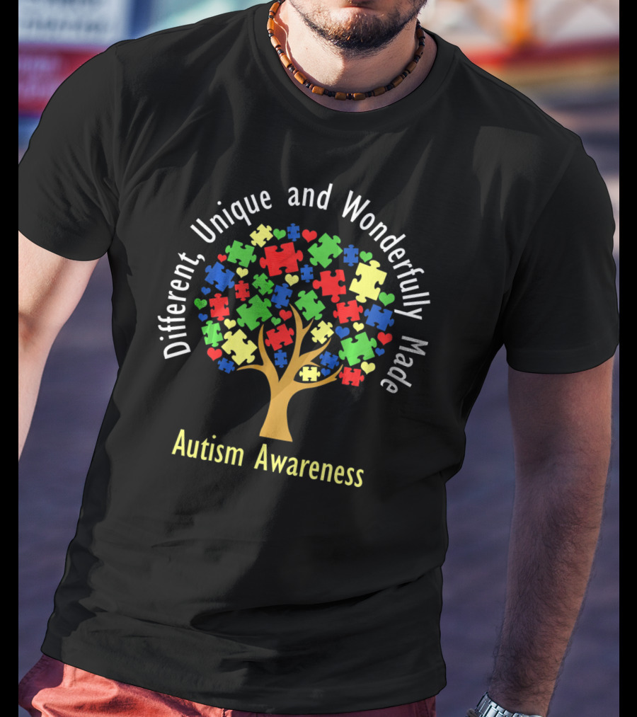 Different Unique And Wonderfully Made Autism Awareness T-Shirt