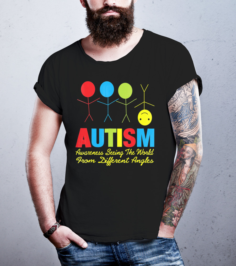 AUTISM Awareness Seeing The World From Different Angles T-Shirt