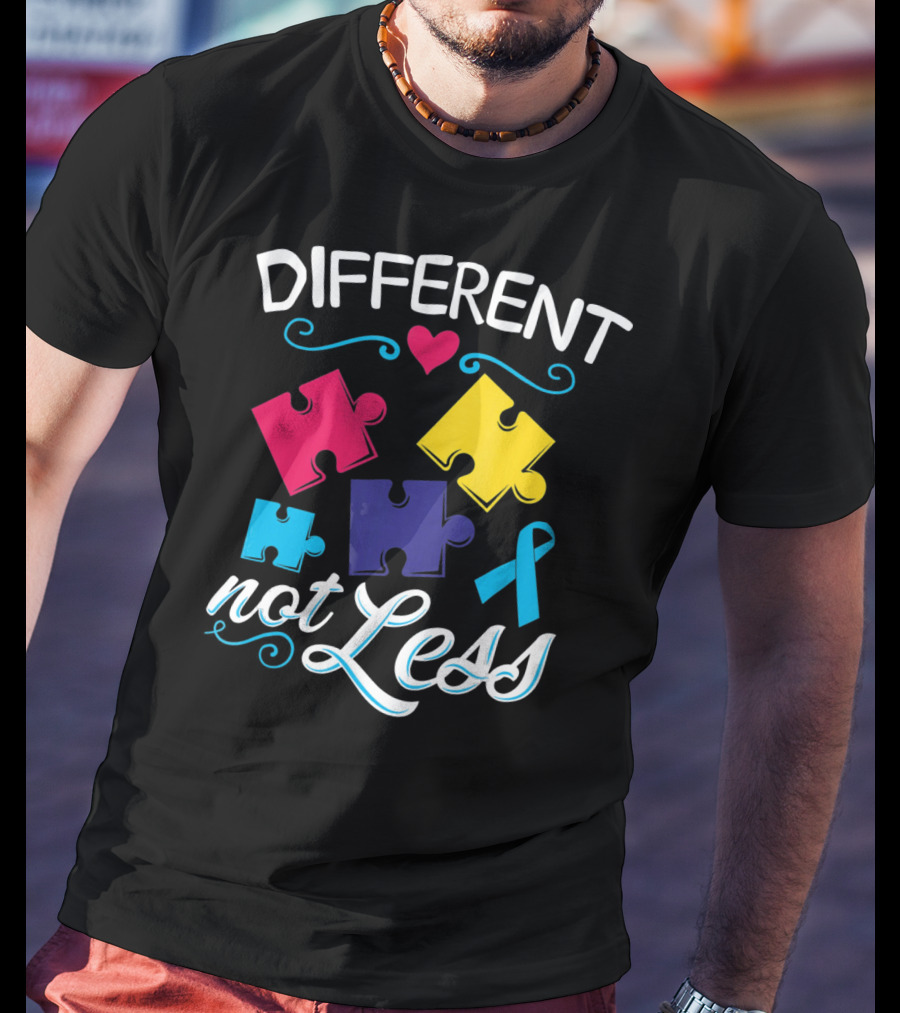 Different Not Less Autism Awareness Puzzle T-Shirt
