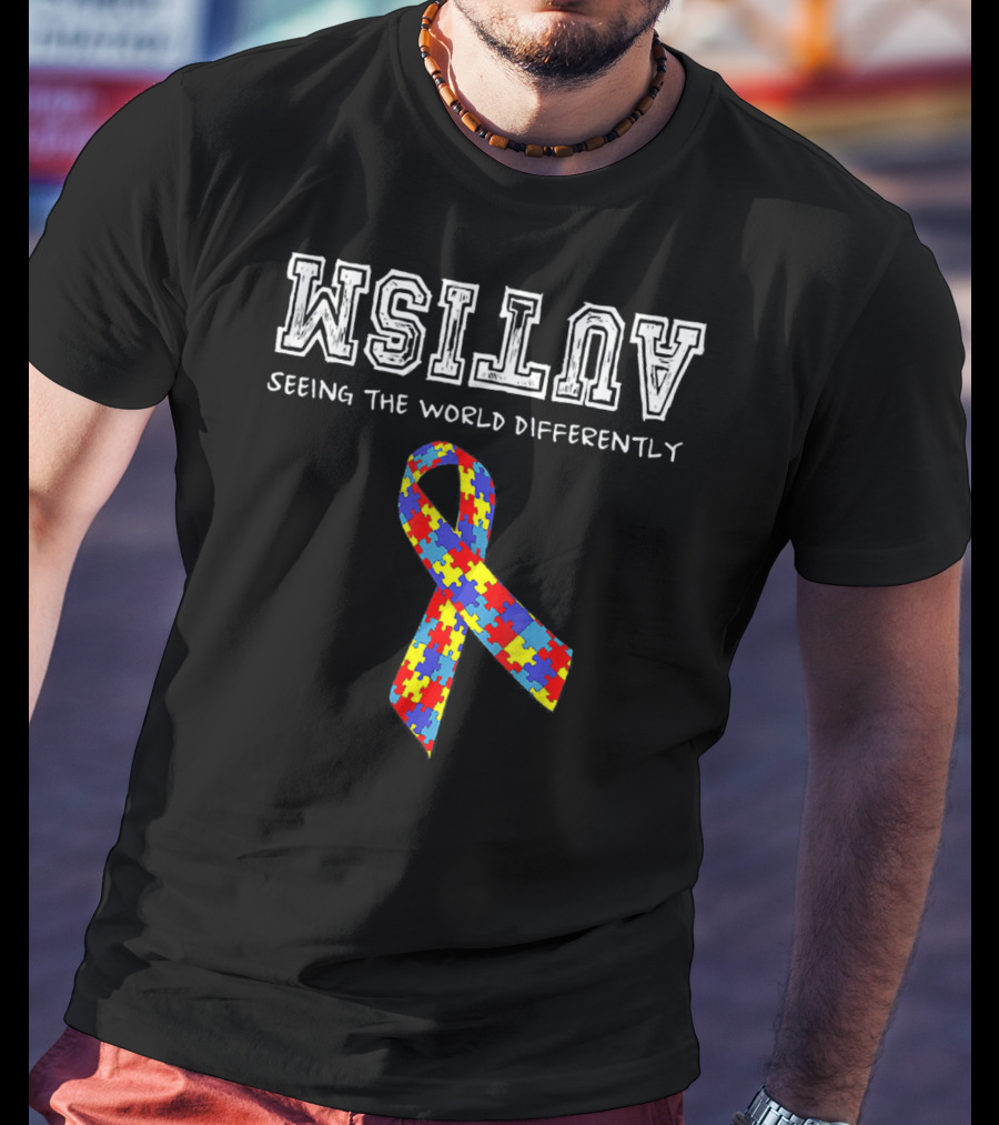 Autism Awareness Seeing The World Differently Puzzle T-Shirt