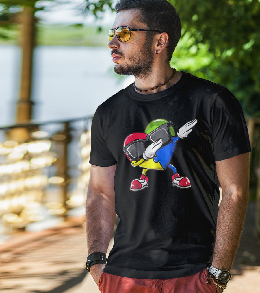 Autism Awareness Dabbing Heart Puzzle Sunglasses Sneakers T-Shirt