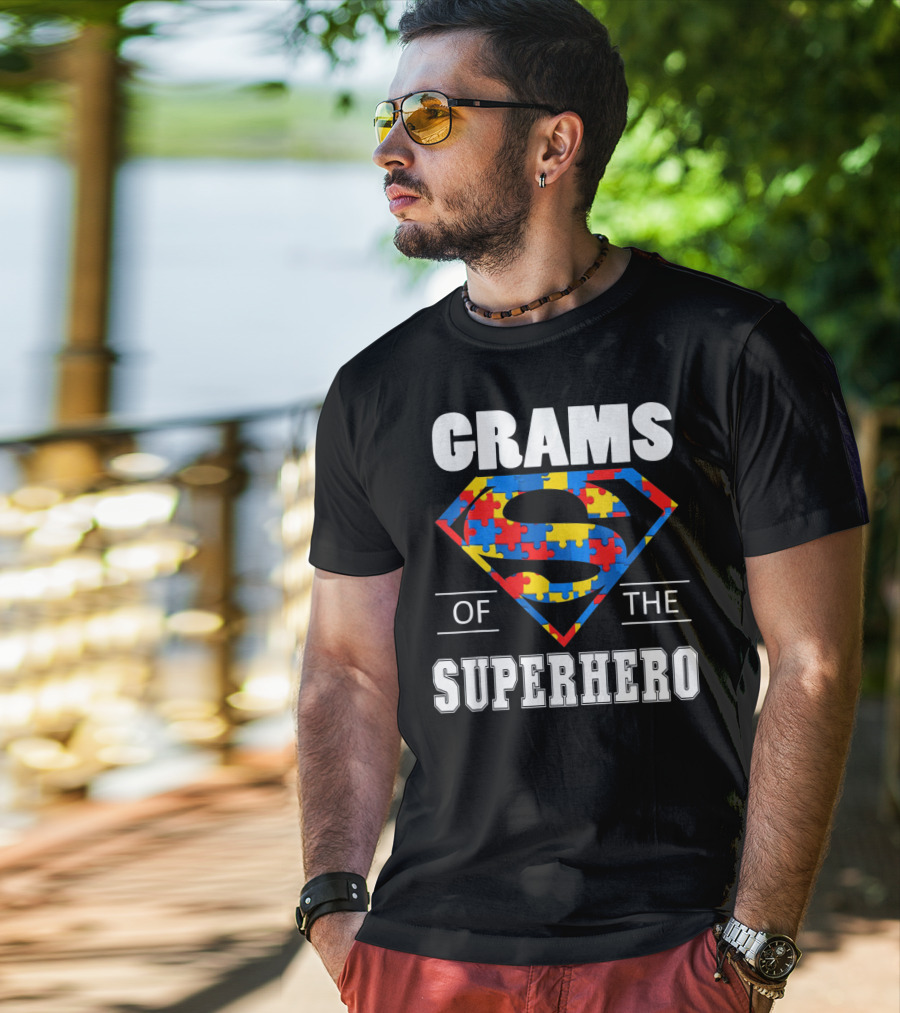 Super Grams Of The Superhero Autism Awareness Day T-Shirt