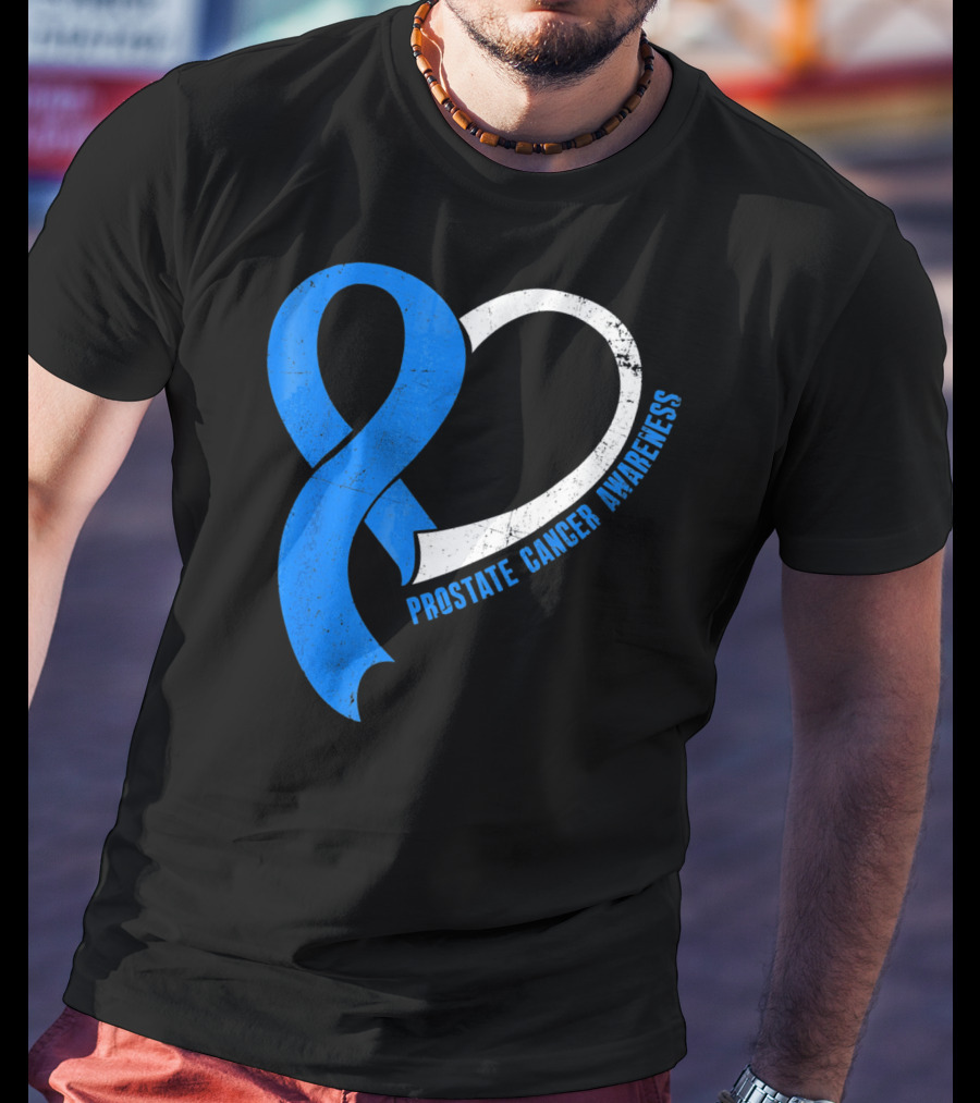 Prostate Cancer Awareness Heart T-Shirt