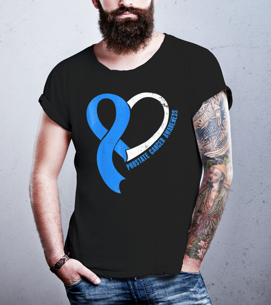 Prostate Cancer Awareness Heart T-Shirt