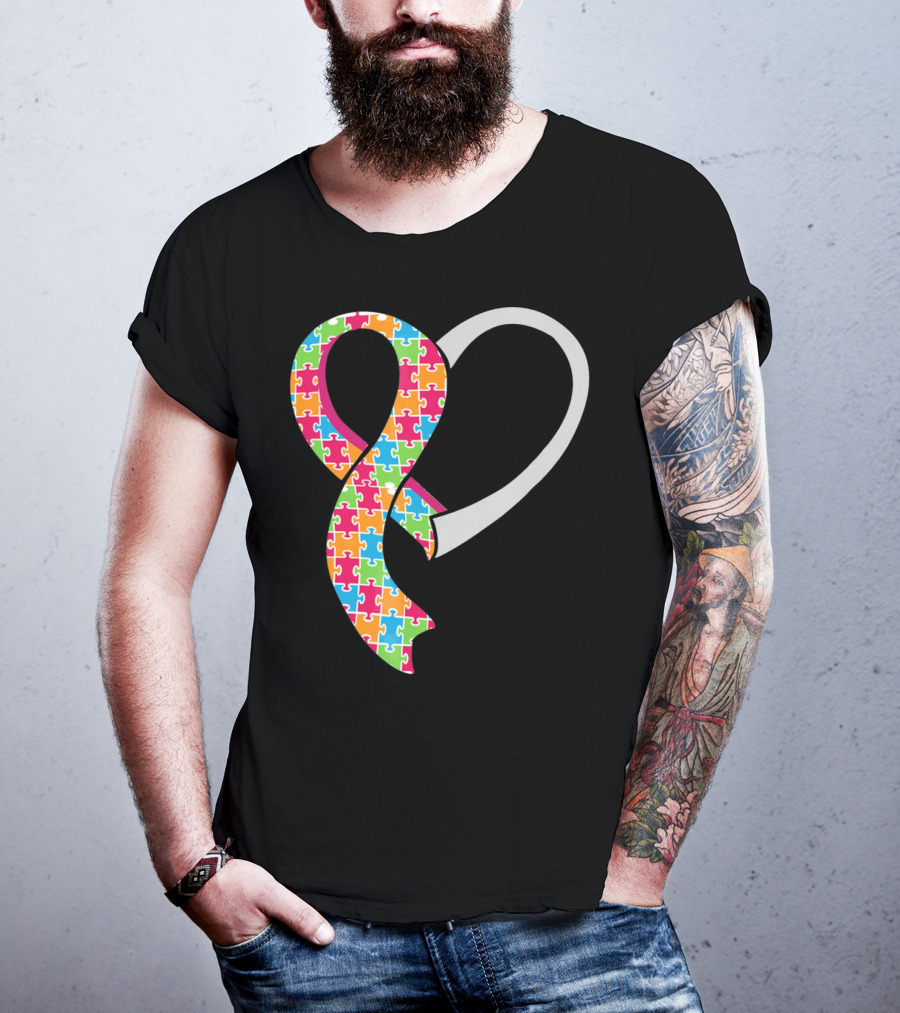 Puzzle Heart Autism Awareness T-Shirt
