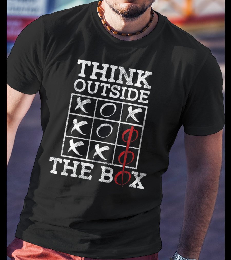Think Outside The Box Tic Tac Toe Autism Awareness T-Shirt