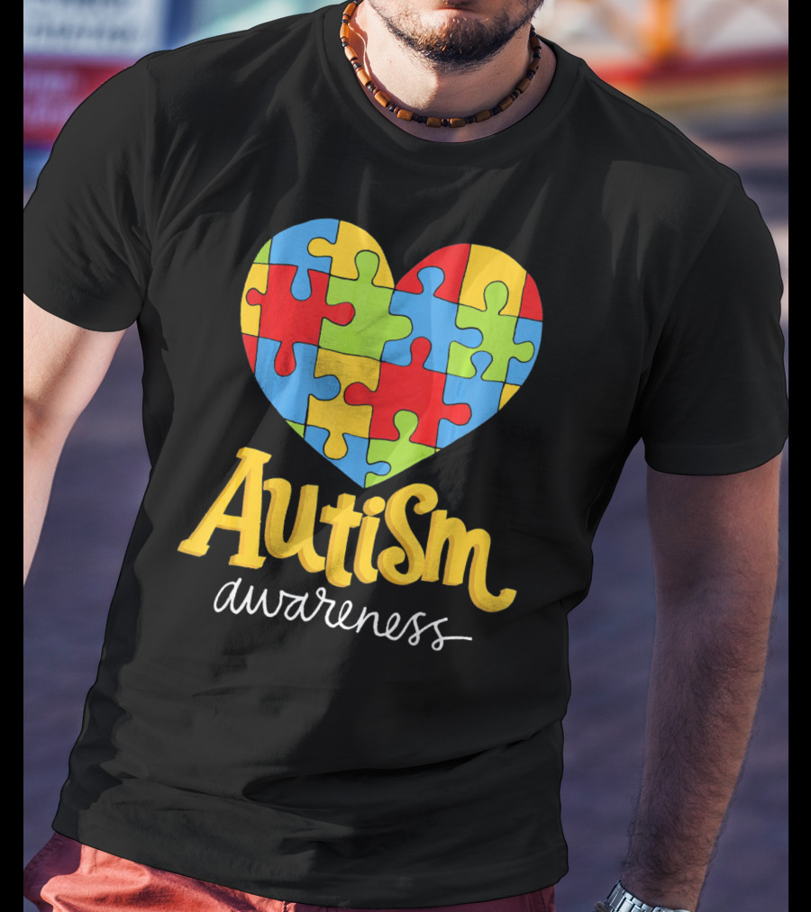 Puzzle Heart Autism Awareness Autism T-Shirt