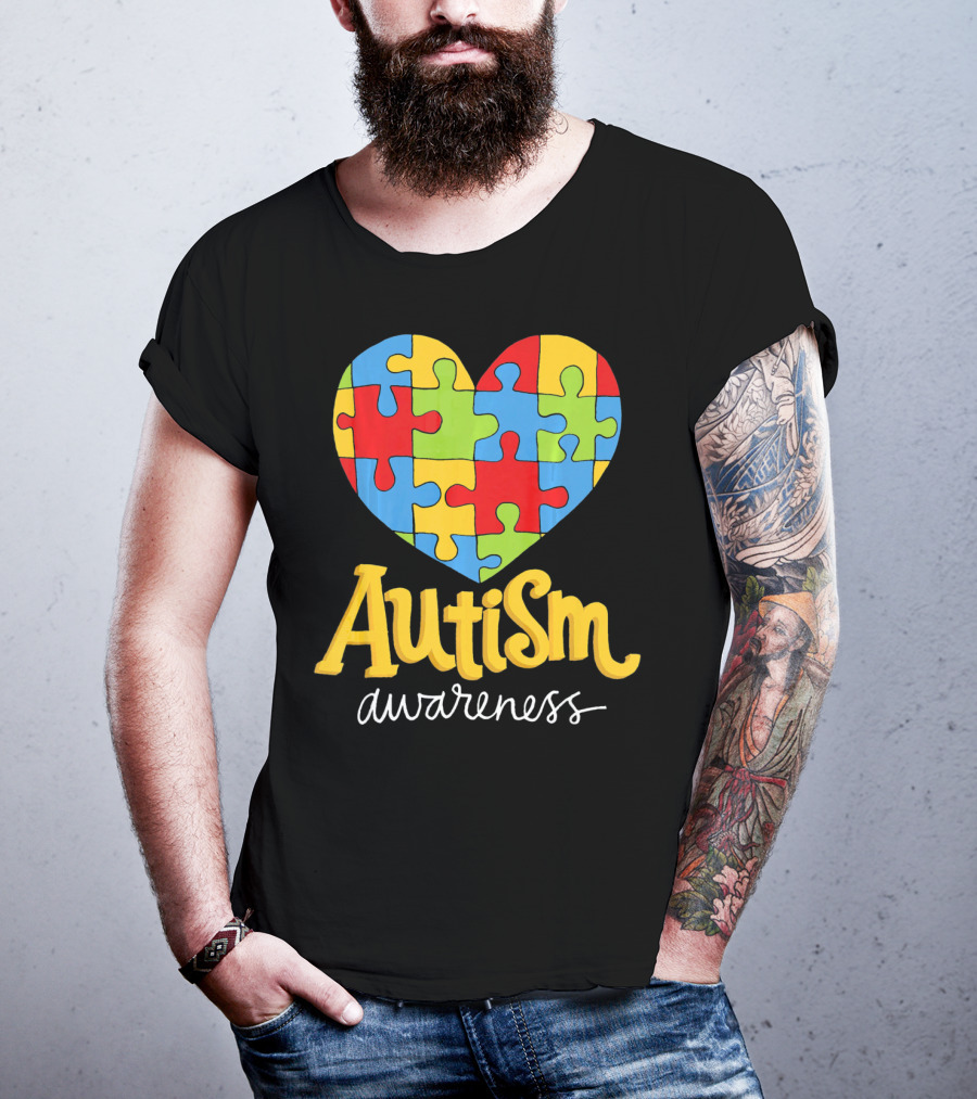 Puzzle Heart Autism Awareness Autism T-Shirt