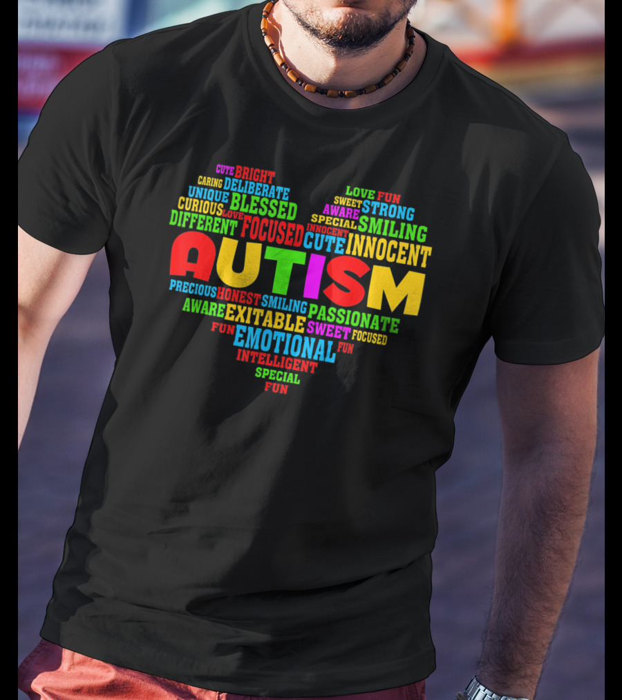 Autism Awareness Heart Emotional Focused Innocent Unique Blessed T-Shirt