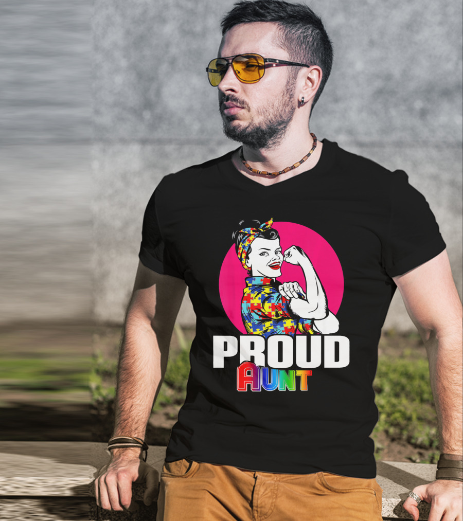 Autism Awareness Wear Unbreakable Proud Aunt T-Shirt
