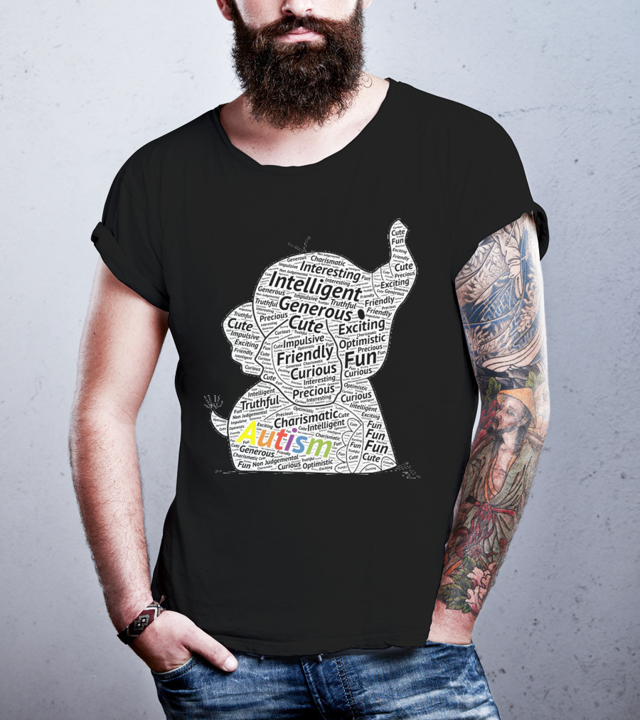 Autism Intelligent Generous Friendly Fun Elephant T-Shirt