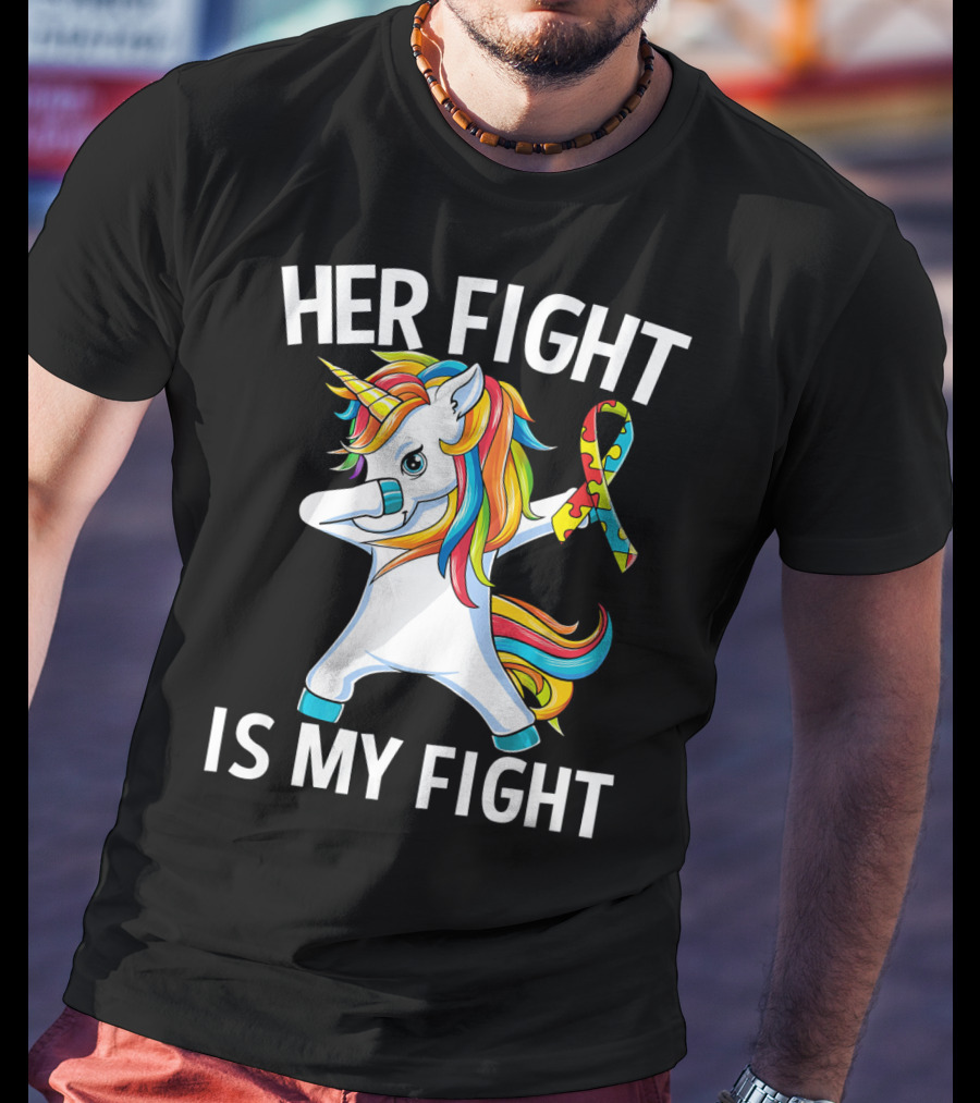 Her Fight Is My Fight Unicorn Puzzle T-Shirt