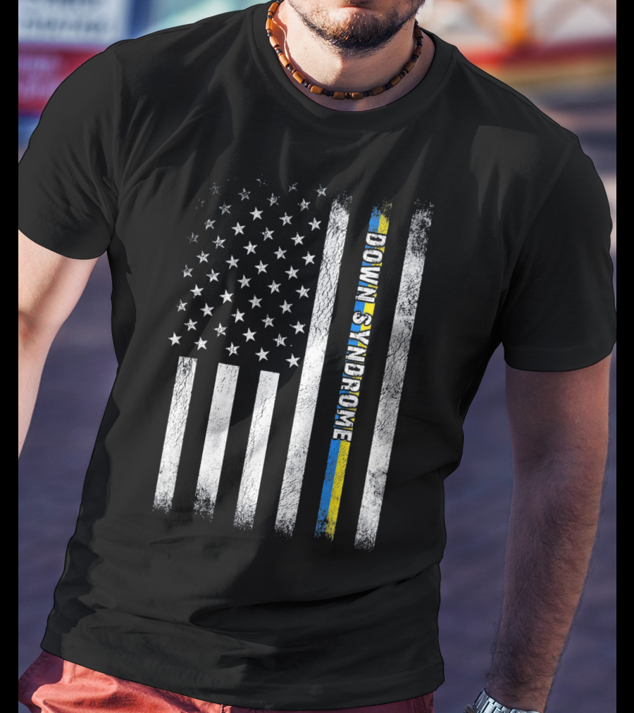 American Flag Down Syndrome Awareness T-Shirt