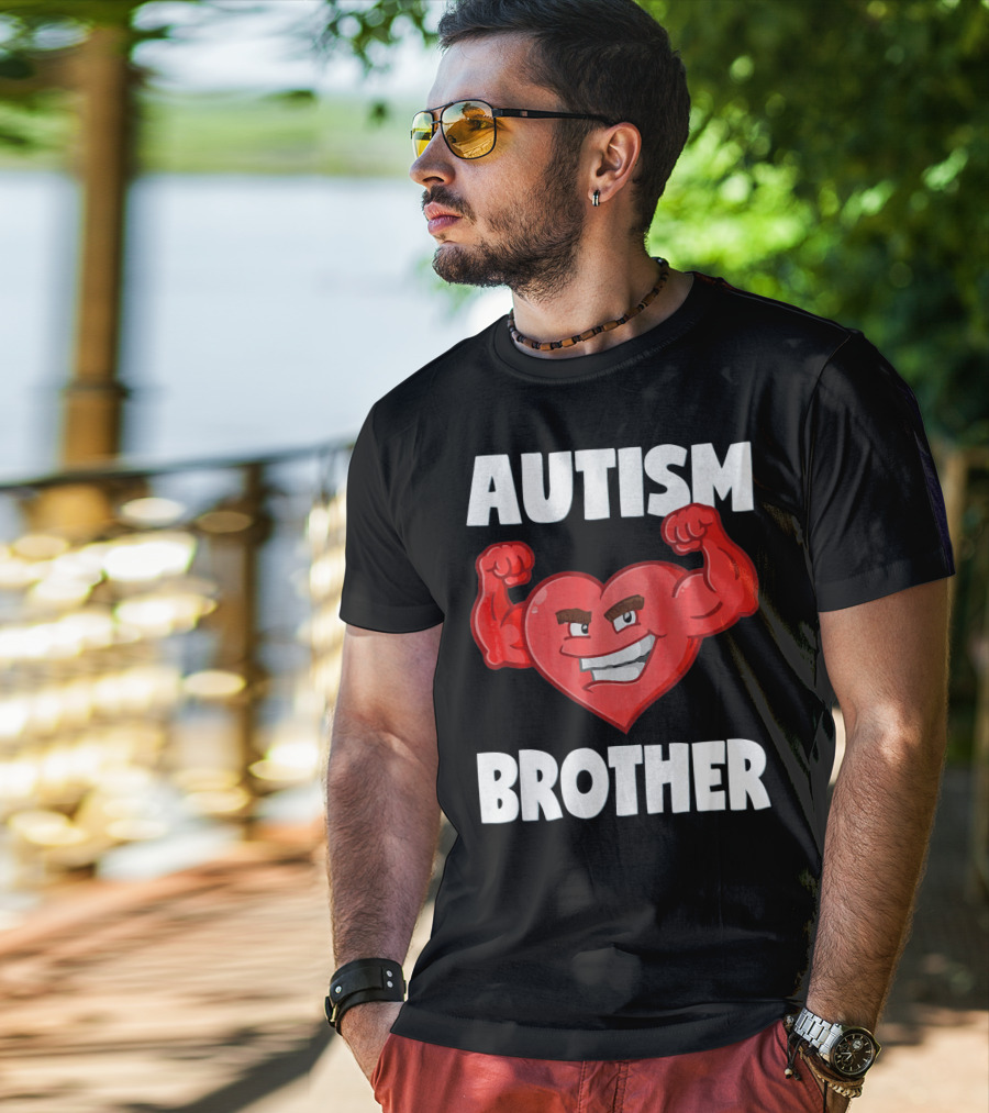 Autism Brother Heart Strong Brothers T-Shirt