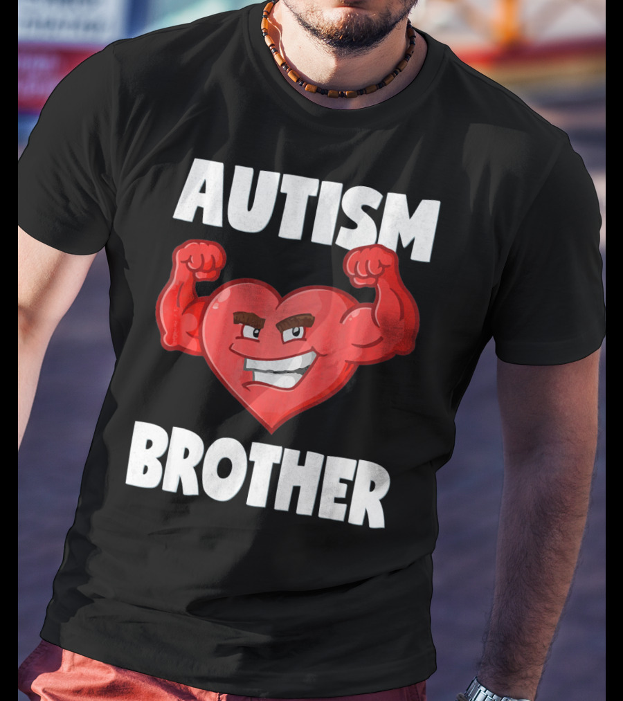 Autism Brother Heart Strong Brothers T-Shirt