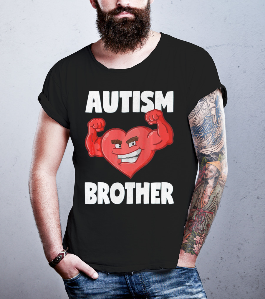 Autism Brother Heart Strong Brothers T-Shirt