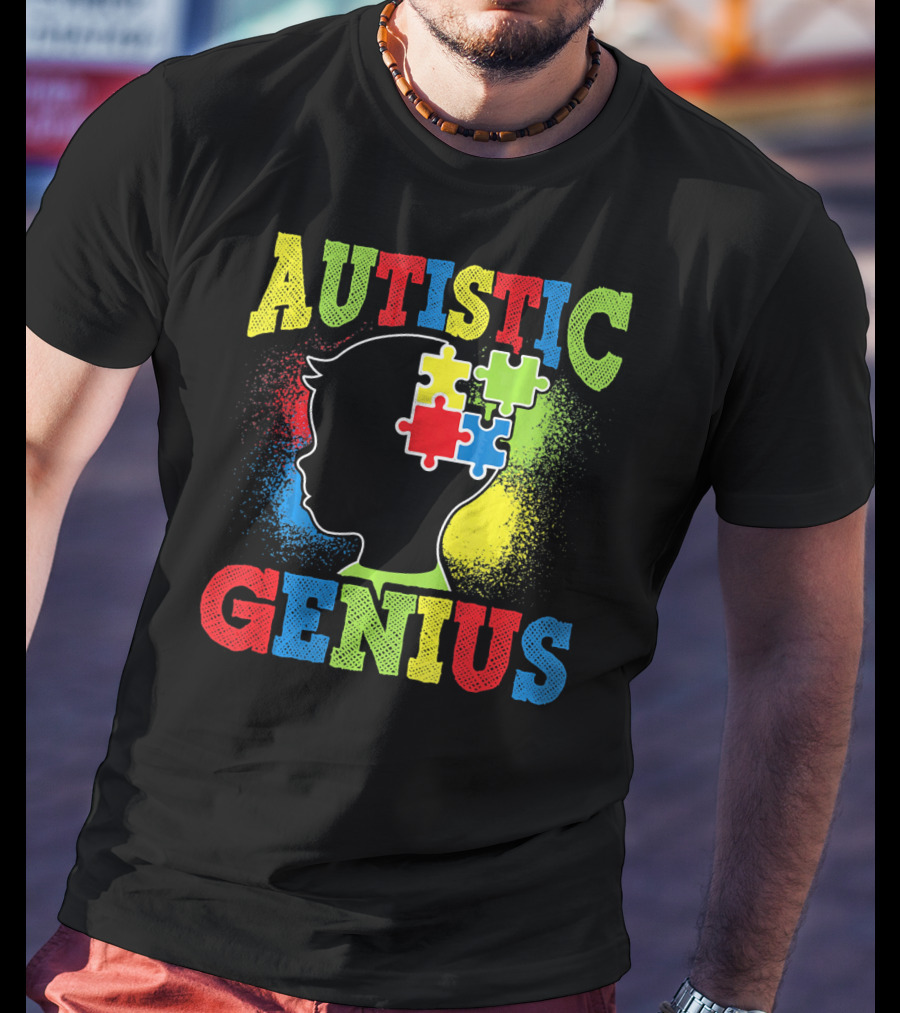 Autistic Genius Puzzle Head T-Shirt