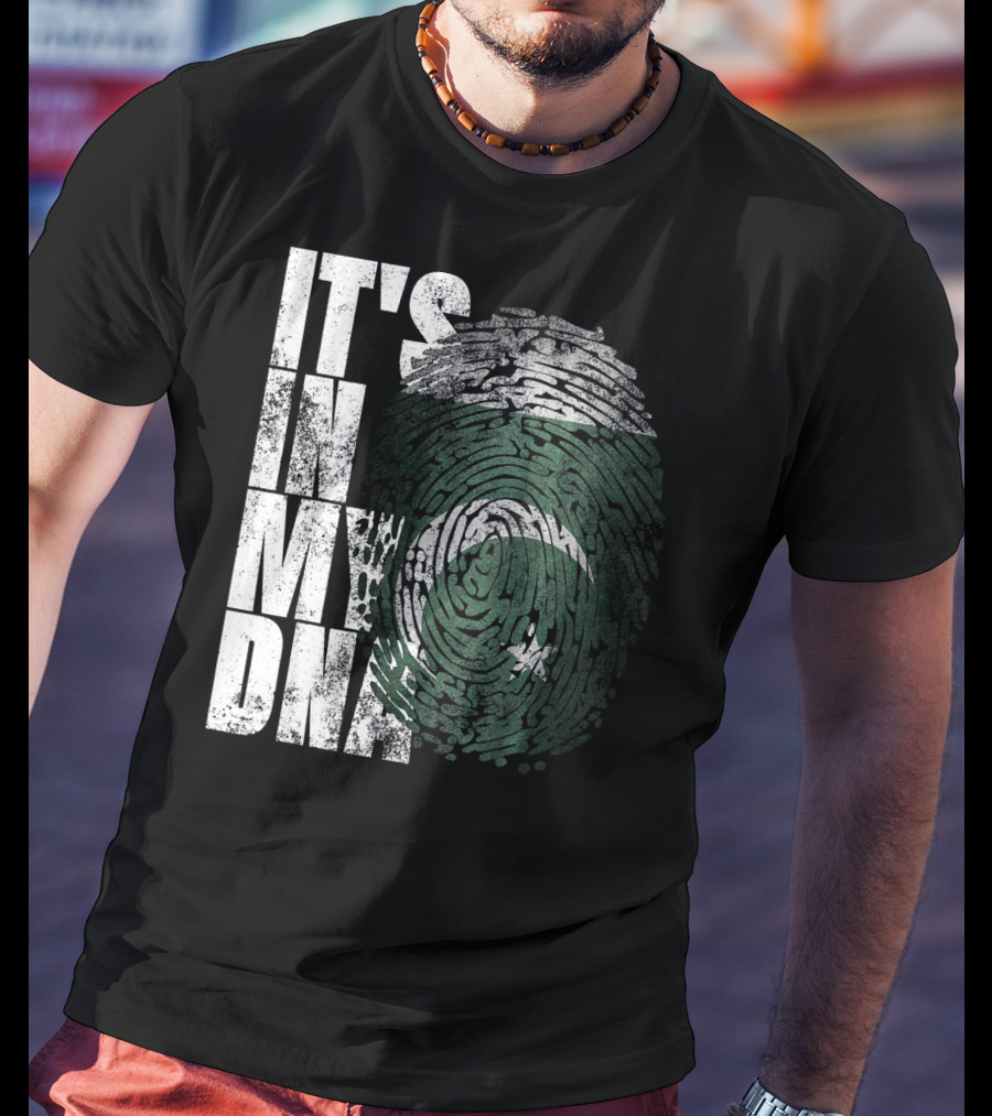 It's In My DNA Pakistani Flag Fingerprint T-Shirt