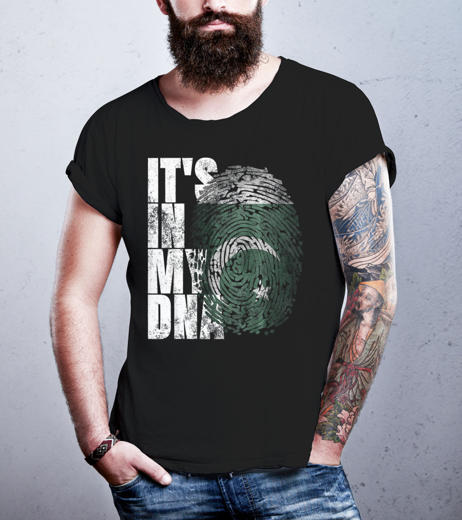 It's In My DNA Pakistani Flag Fingerprint T-Shirt